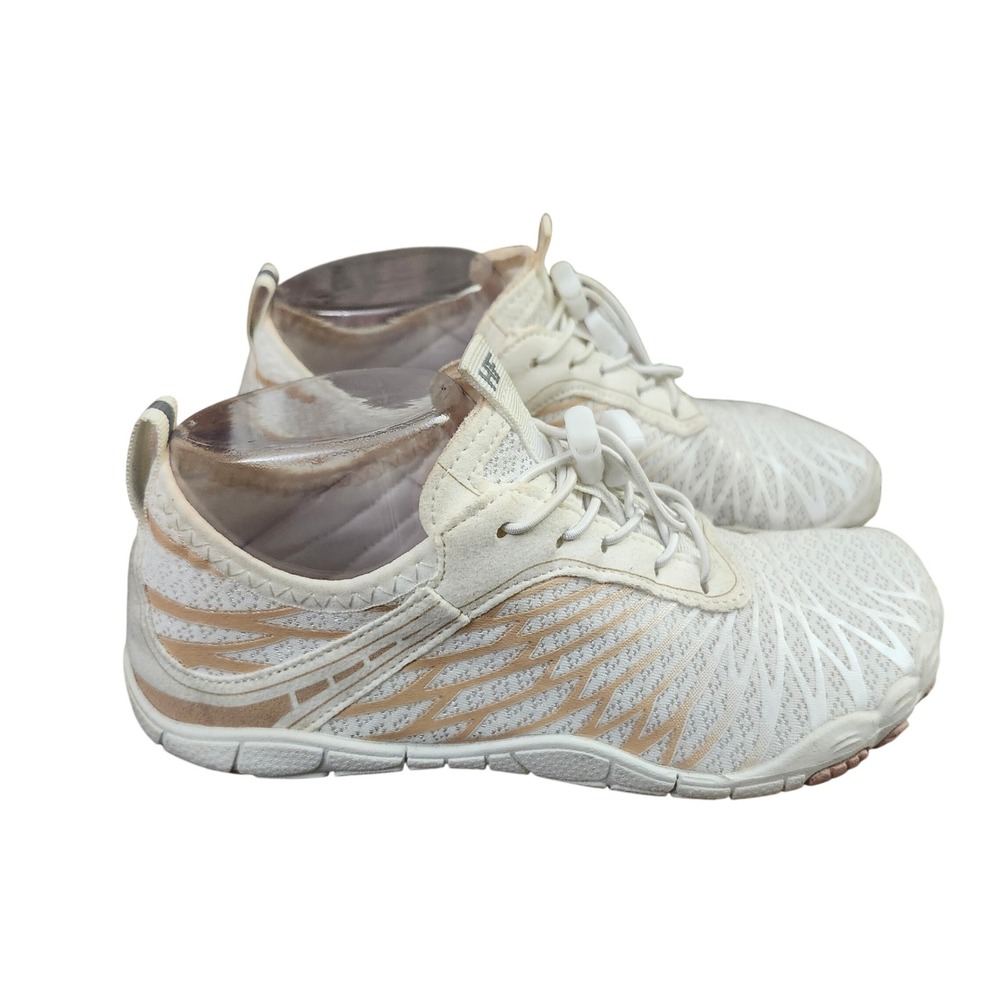 HF White Rose Gold Barefoot Water Shoes Minimalist Swim Sneakers Mens 4 Womens 6 - Picture 5 of 12